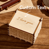 Custom Wooden Music Box Personalized Song & Text & Photo