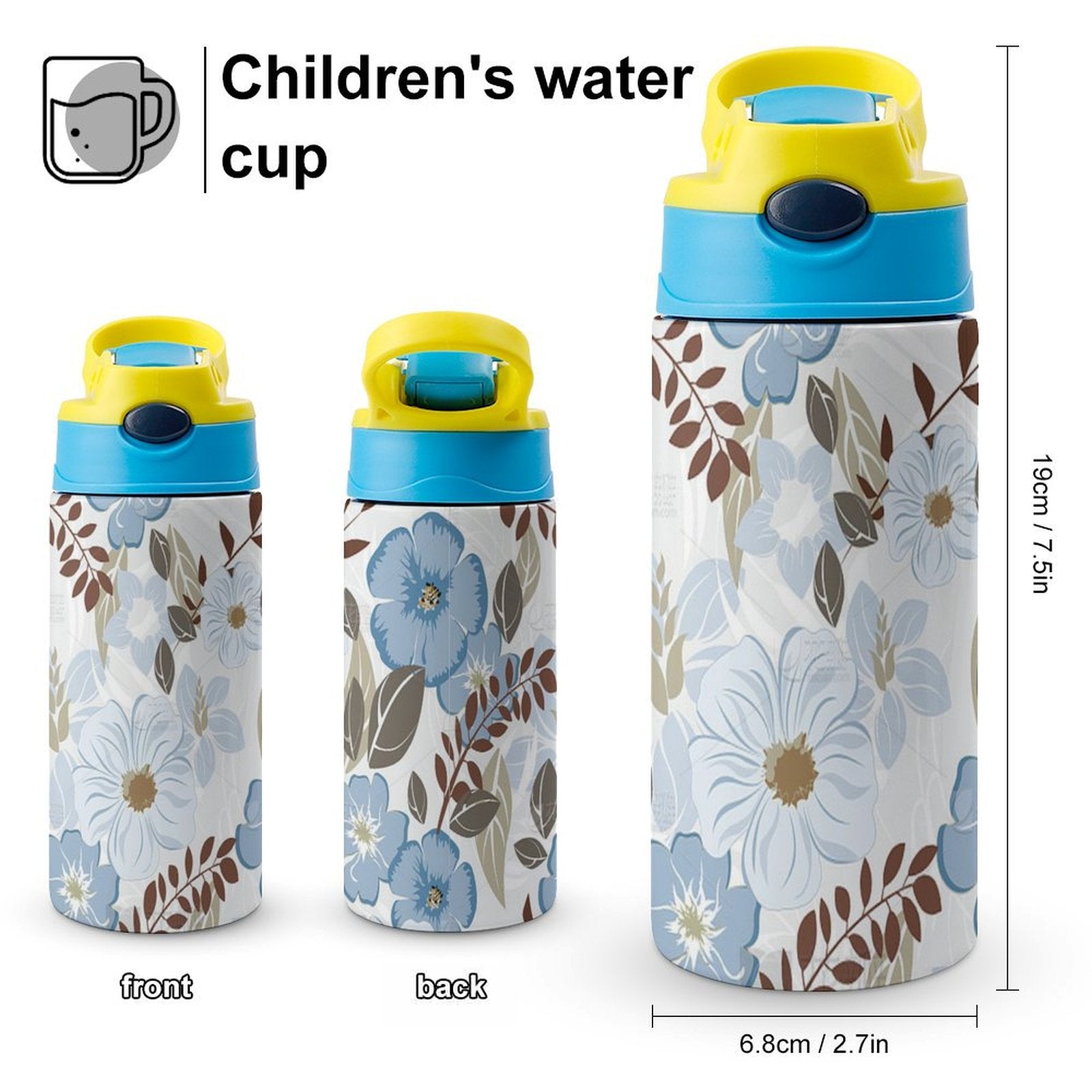 3D Display Custom Portable Flip Top Water Bottle Personalized Gifts For Kids