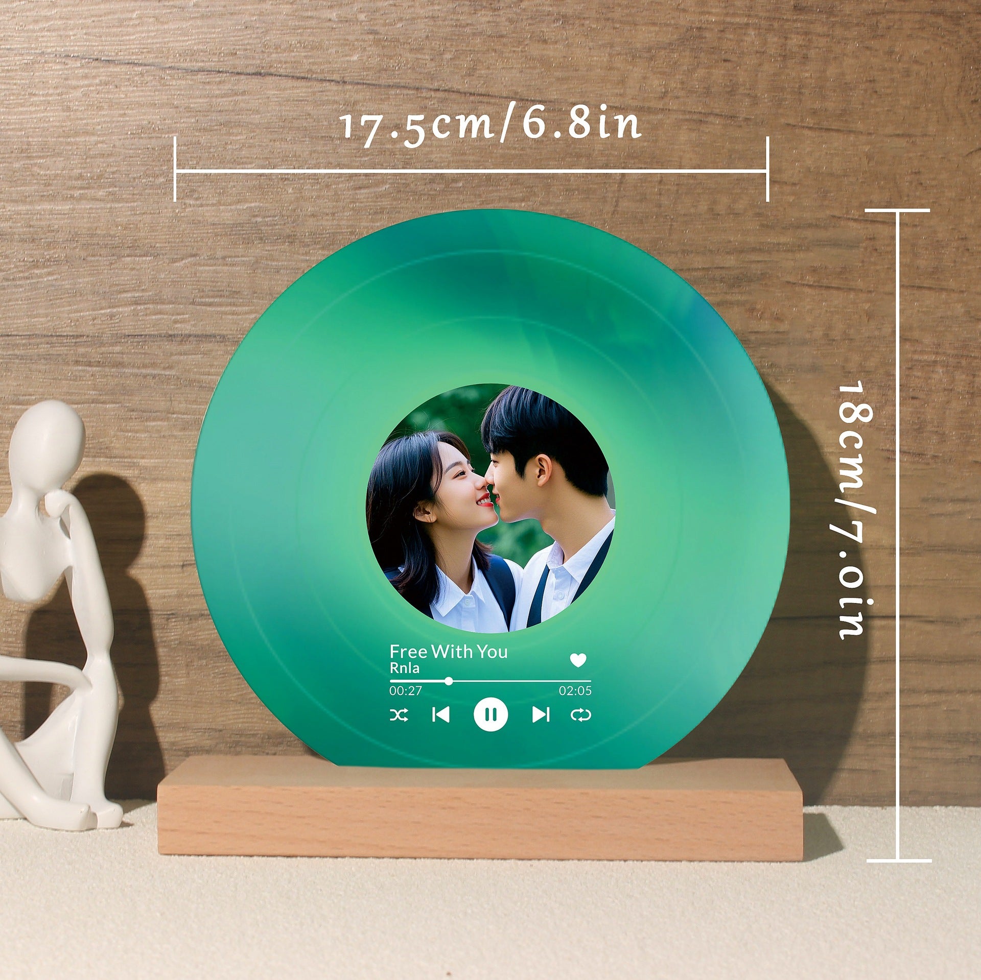 Custom Music Playing Vinyl Record with Photo Personalized Personalized  CD Gift