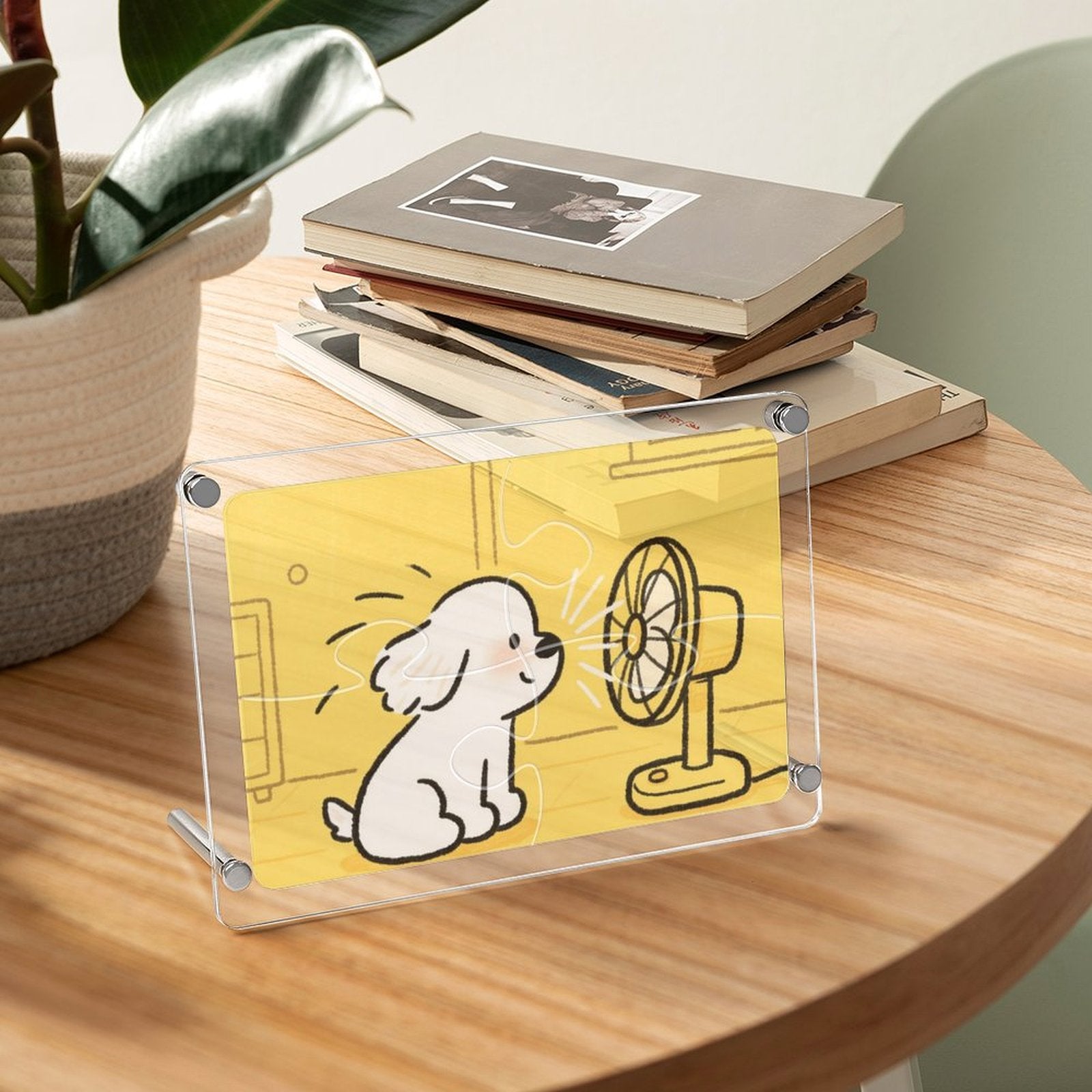 Custom Photo Acrylic Puzzle Frame Personalized Picture Display Stand Decoration