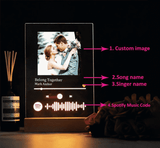 Personalized Acrylic Spotify Music  Custom Photo Plaque with LED Night Light