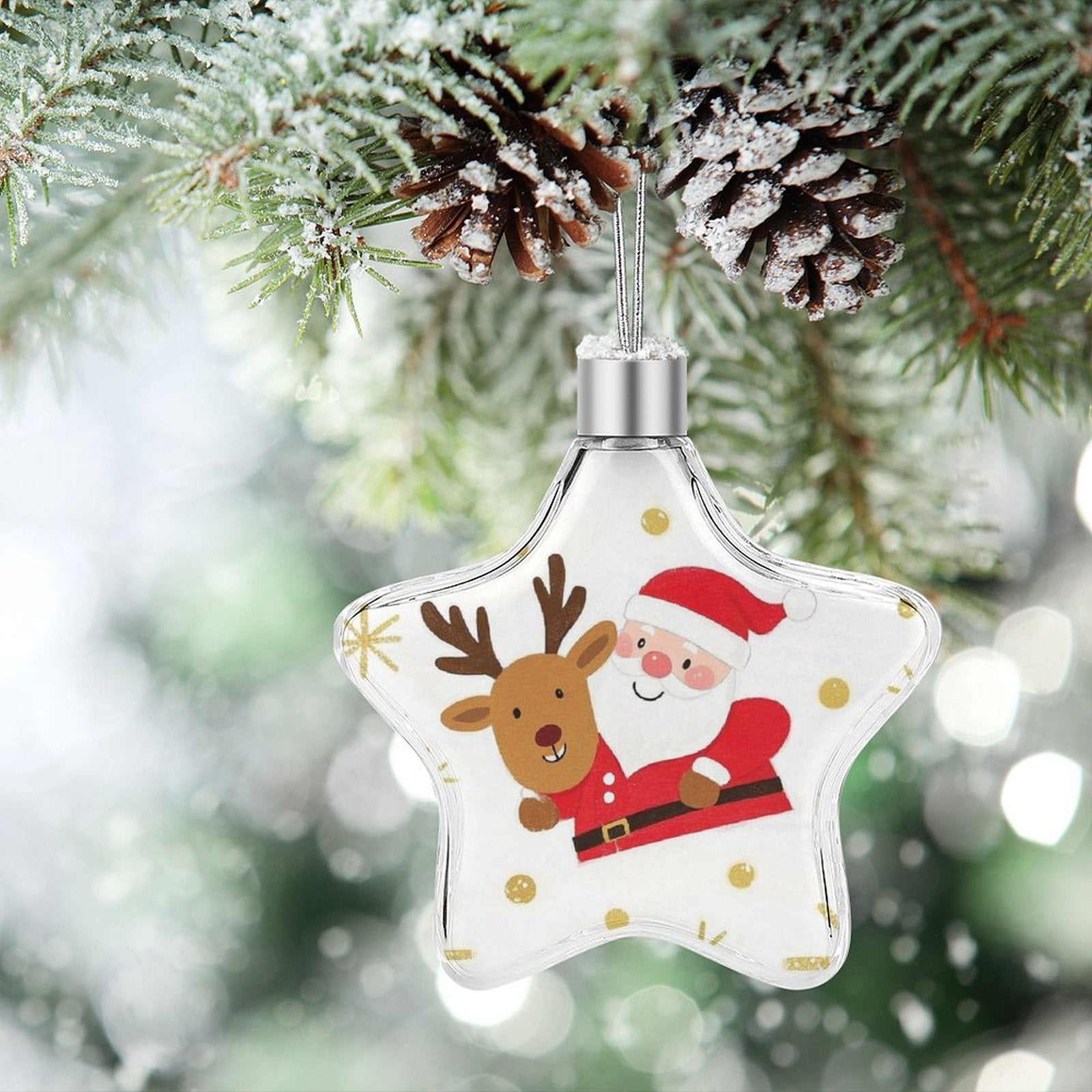Custom Photo Christmas Star Ornament Personalized Decor
