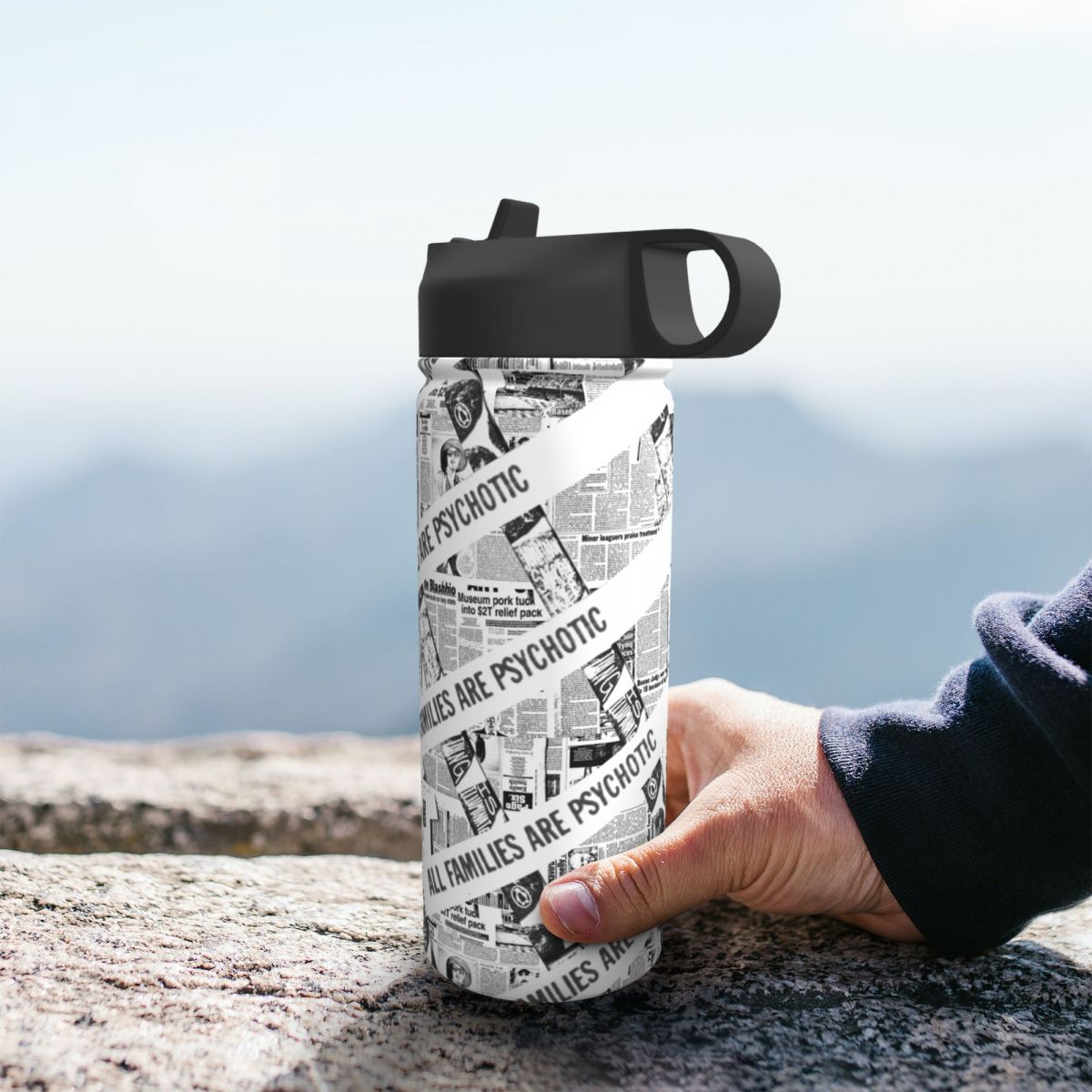Custom 18oz Sports Insulated Water Bottle with Straw Lid Personalized Picture Kettle